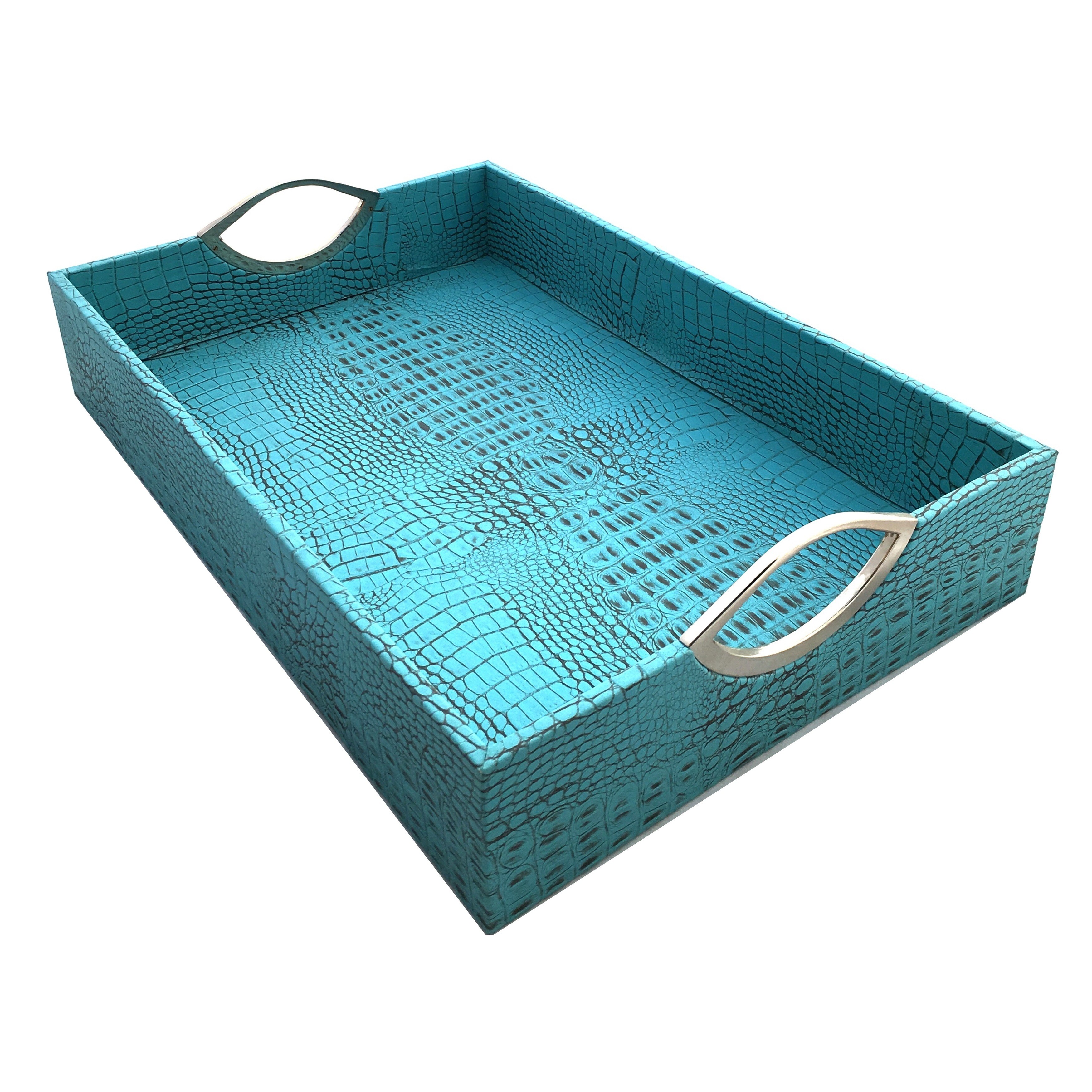 turquoise serving tray