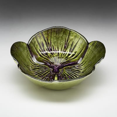 Pansy Green/ Purple Bowl
