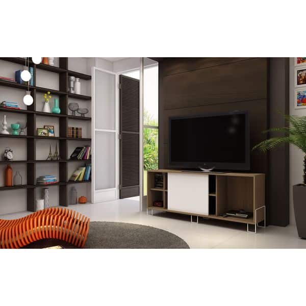 Manhattan Comfort Nacka 4-shelf TV Stand with Sliding Door - Bed Bath ...