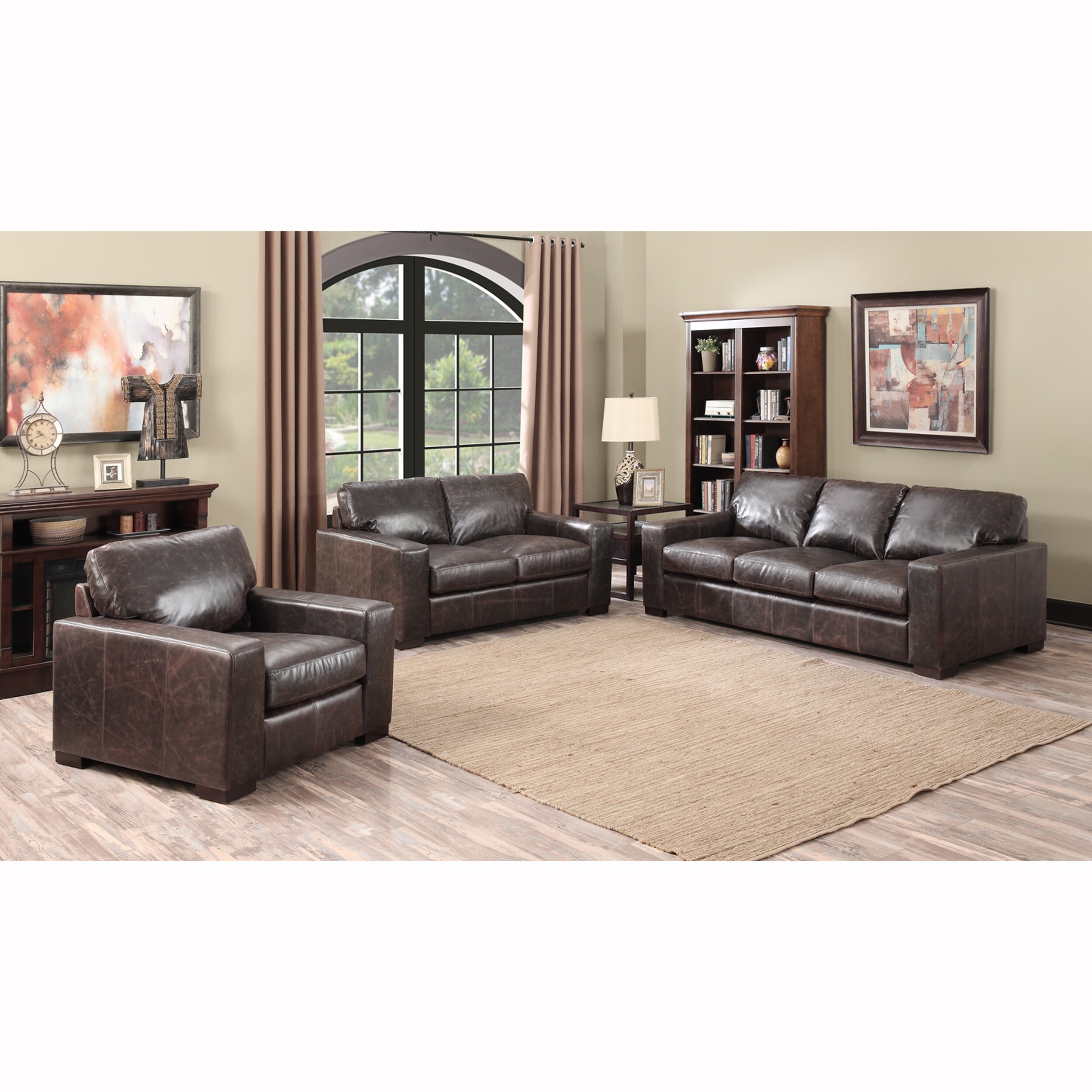 Maxweld Premium Distressed Brown Top Grain Leather Sofa Distressed Brown Top Grain Leather Sofa