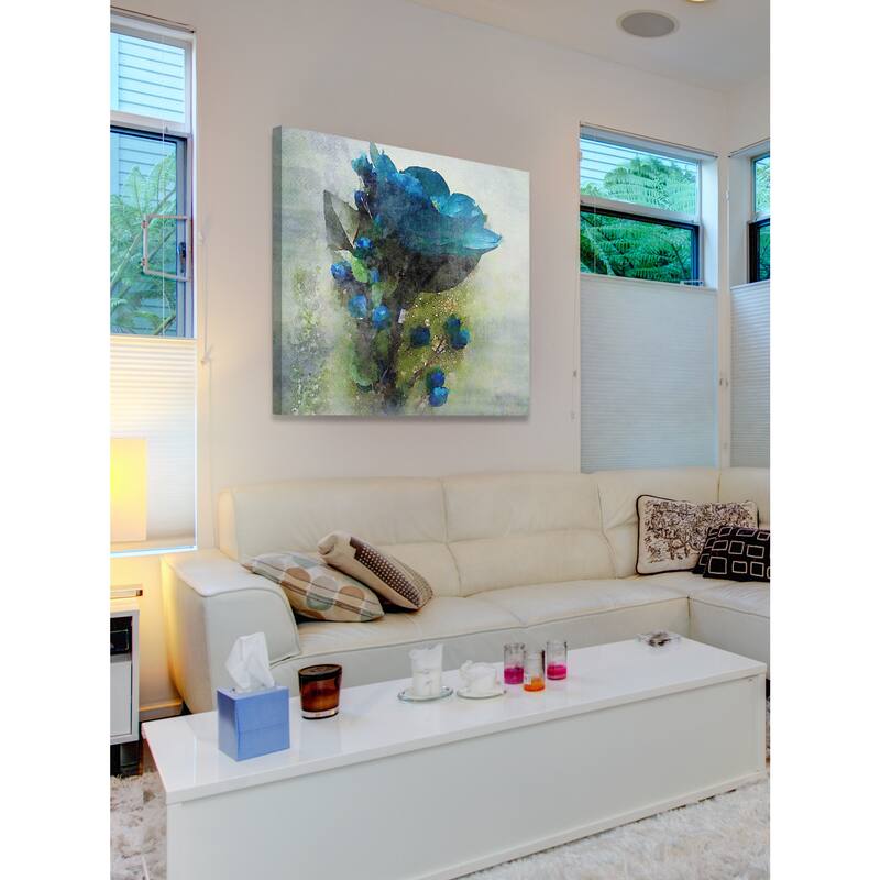 Marmont Hill 'Blue Melody' by Irena Orlov Painting Print on Canvas - Multi-Color