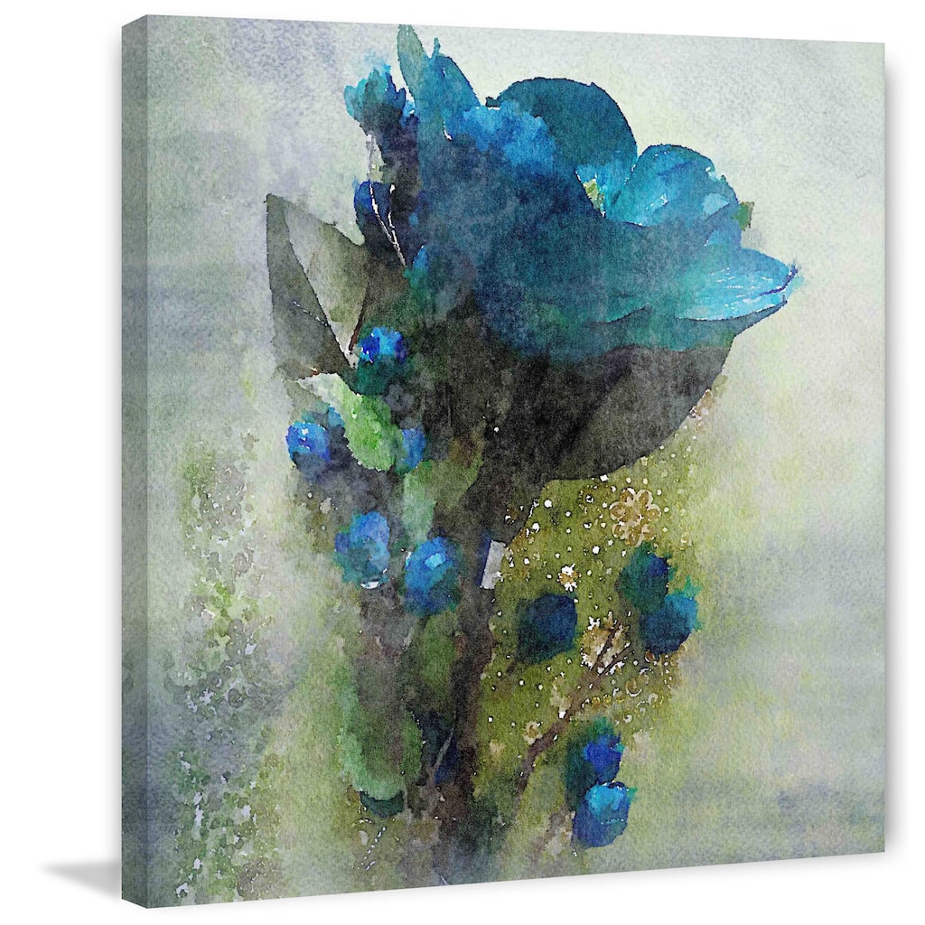 Marmont Hill 'Blue Melody' by Irena Orlov Painting Print on Canvas - Multi-Color