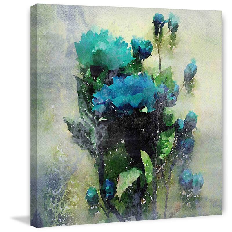 Marmont Hill 'Blue Garden Bloom' by Irena Orlov Painting Print on Canvas - Multi-Color