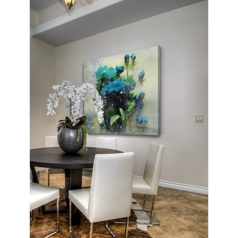 Marmont Hill 'Blue Garden Bloom' by Irena Orlov Painting Print on Canvas - Multi-Color