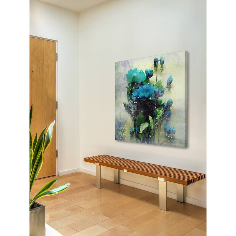 Marmont Hill 'Blue Garden Bloom' by Irena Orlov Painting Print on Canvas - Multi-Color
