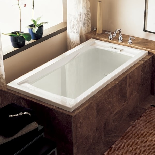 deep rectangular bathtub