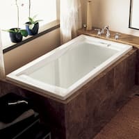 Shop Whisper 72 x 36 White Soaker Tub - Free Shipping ...