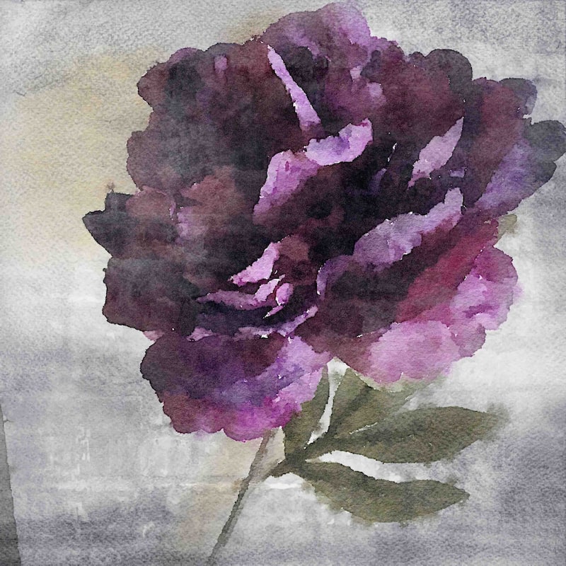 Marmont Hill 'Alone Flower' by Irena Orlov Painting Print on Canvas - Multi-Color - 18 x 18