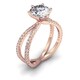 Shop Modern X Band 14k Rose Gold 1 1/4ct. Solitaire Engagement Ring ...