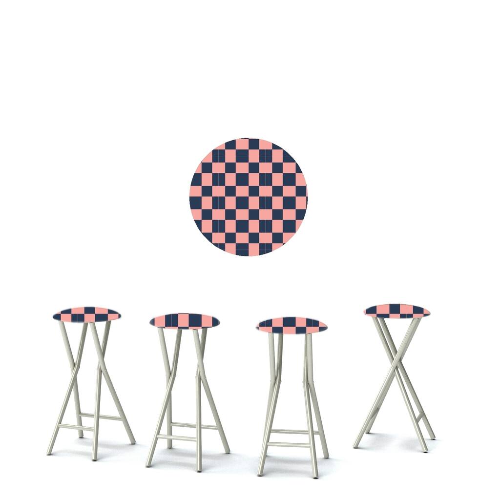 Best of Times Set of 4 Padded Bar Stools; Check Me Out