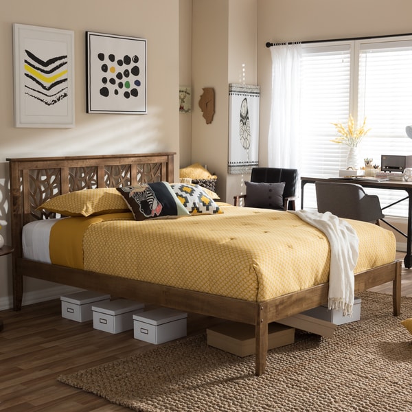 Contemporary Wood Platform Bed by Baxton Studio