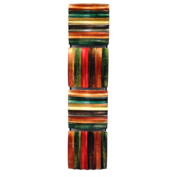 Heather Ann 4-panel Wavey Metal Foil Glazed Wall Decor - Bed Bath ...