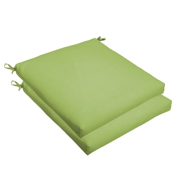 Apple Green 20 x 2.5inch Chair Cushion Bristol (Set of 2