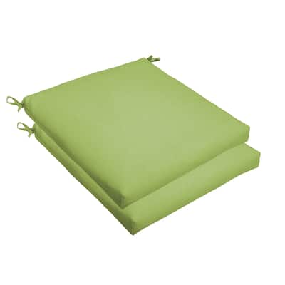 Sorra Home Apple Green 19 x 2.5-inch Chair Cushion - Bristol (Set of 2)