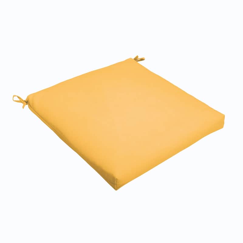 Sorra Home Butter Yellow 19 x 2.5-inch Chair Cushion - Bristol