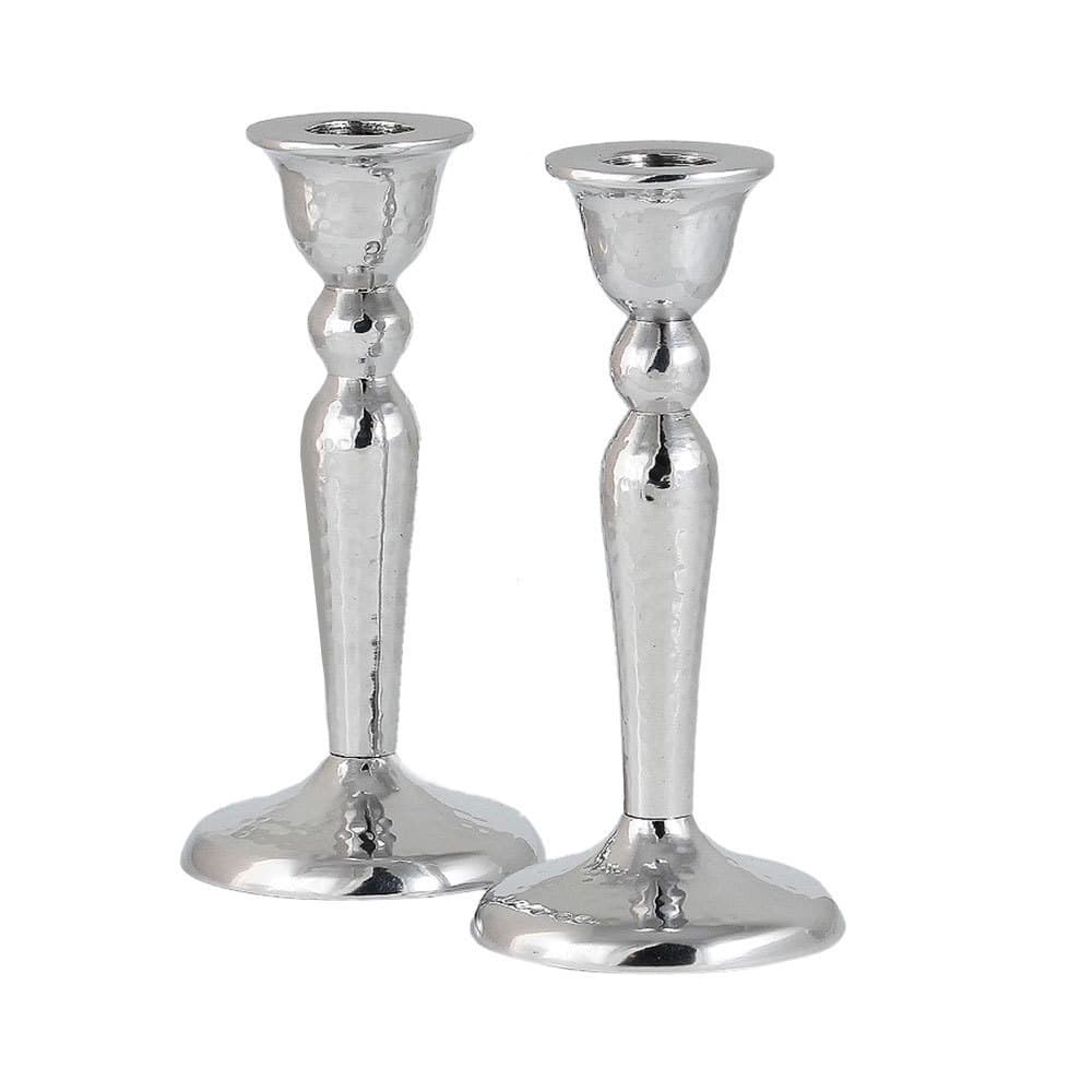 Polished Aluminum 5.25 Inch Candlestick (Set of 2) - 5.25" tall
