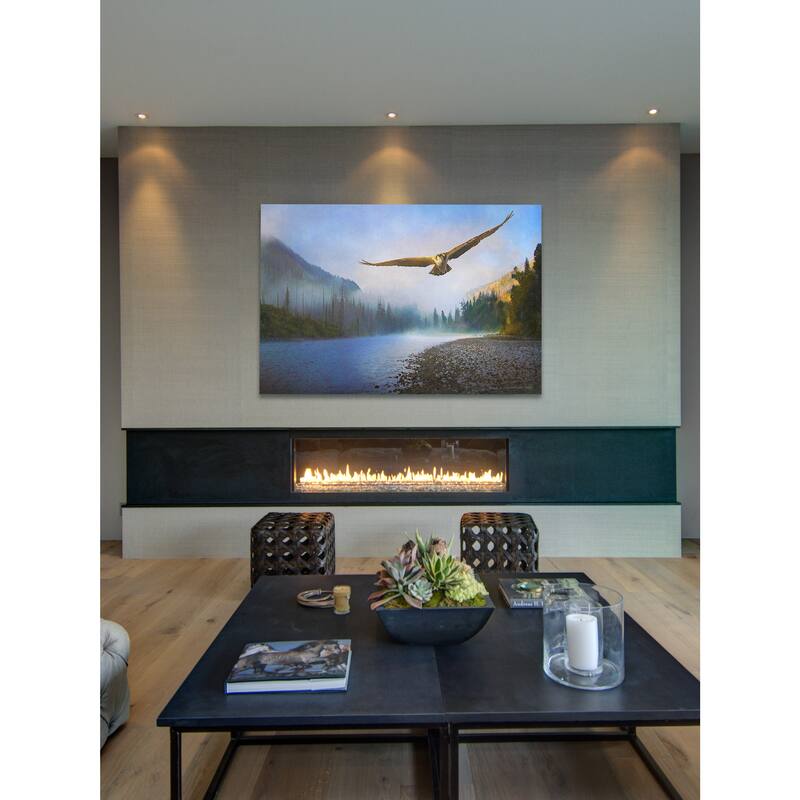 Marmont Hill 'Foggy River Osprey' by Chris Vest Painting Print on Canvas - Multi-Color