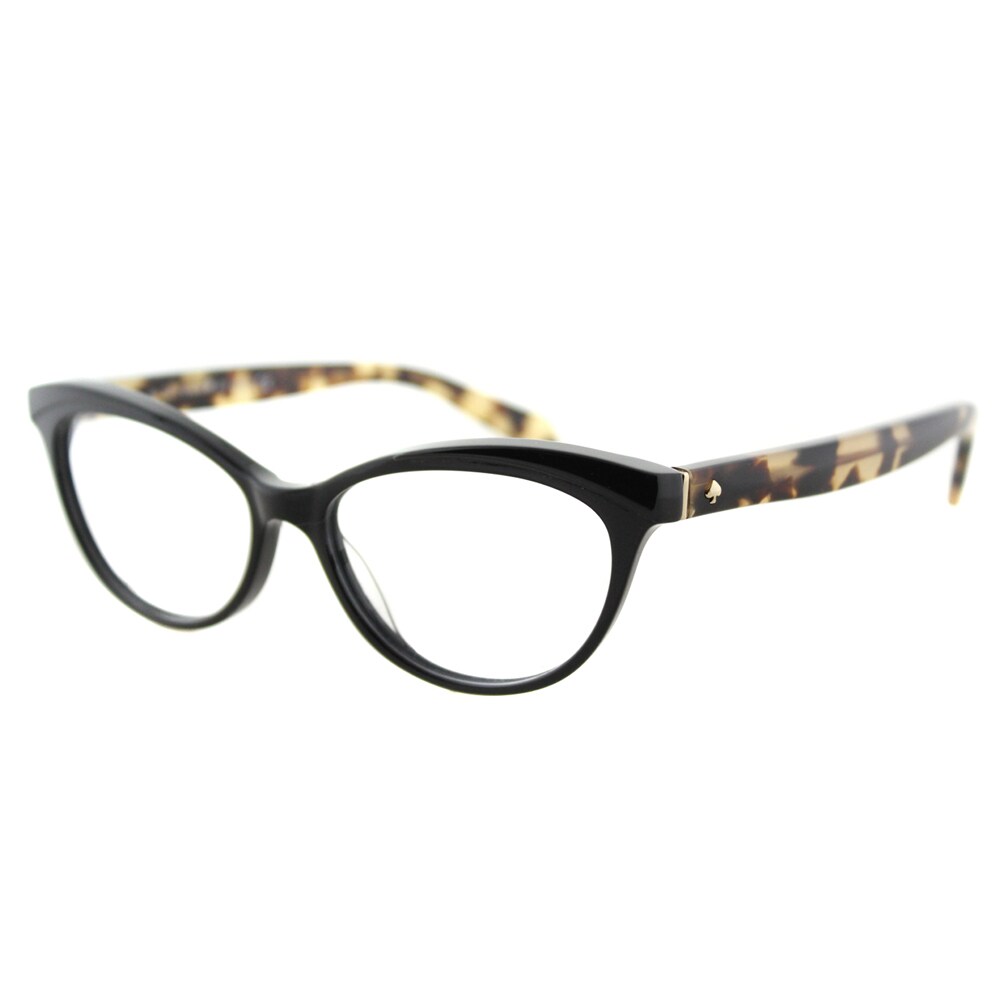 Kate Spade KS Steffi 807 Black Camel Plastic Cat Eye Eyeglasses 52mm
