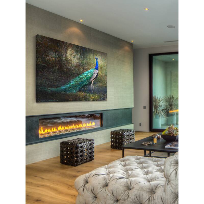 Marmont Hill 'Jungle Stream Peacock' by Chris Vest Painting Print on Canvas - Multi-Color