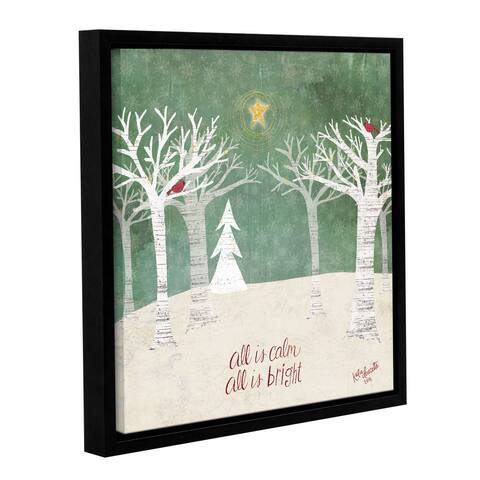 ArtWall Katie Doucette's 'Christmas Trees' Gallery Wrapped Floater-framed Canvas