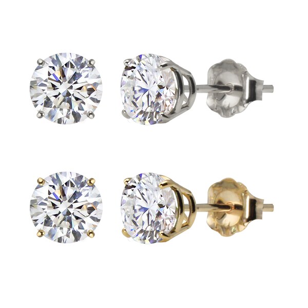 created white sapphire earrings