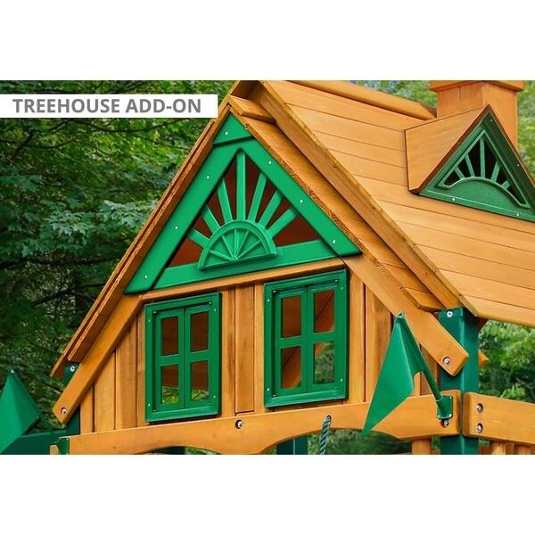 Shop Gorilla Playsets Chateau Treehouse Tower Cedar Swing Set With