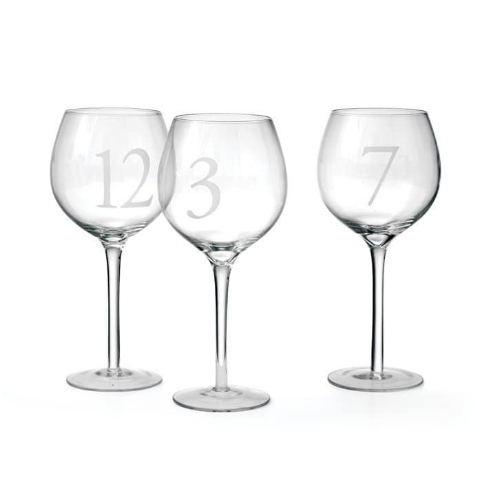 Clear 12-Piece Numbered Wine Glasses - Bed Bath & Beyond - 11551285