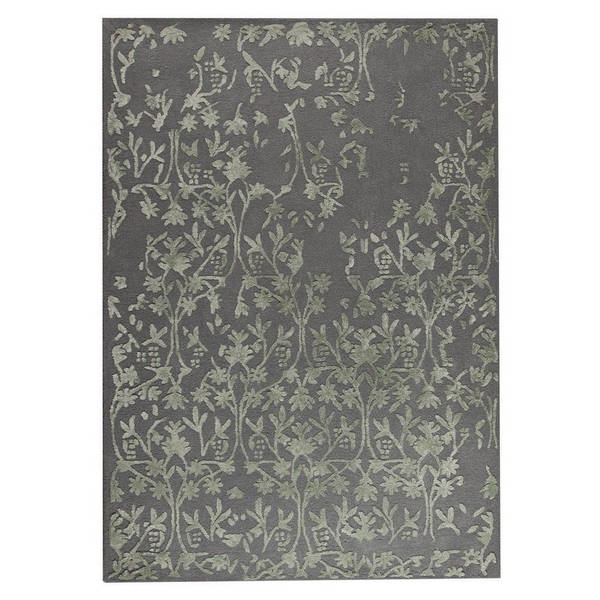 Handmade M.A.Trading Indo Santoor Grey Rug (India)