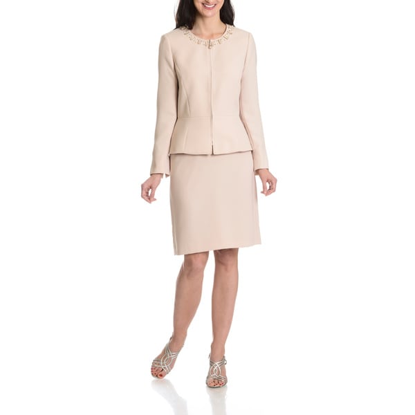 Shop Tahari Arthur S. Levine Women's Embellished Zip Front 2-Piece ...