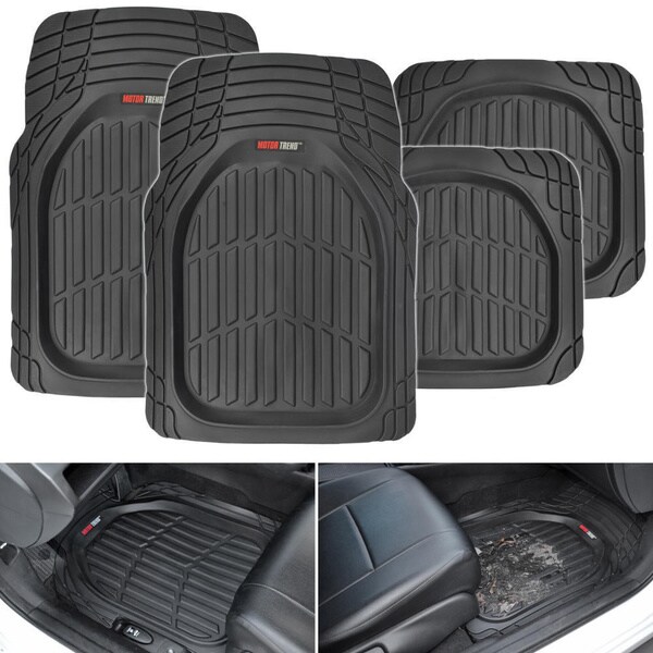 gray rubber car mats