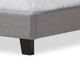 Baxton Studio Penelope Modern and Contemporary Beige or Grey Upholstered Twin Size Tufting Platform Bed - Thumbnail 5