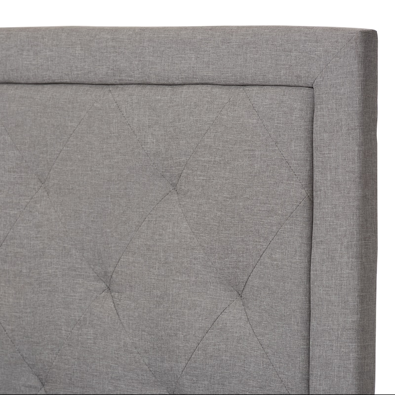 Baxton Studio Penelope Modern and Contemporary Beige or Grey Upholstered Twin Size Tufting Platform Bed