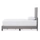 Baxton Studio Penelope Modern and Contemporary Beige or Grey Upholstered Twin Size Tufting Platform Bed - Thumbnail 3