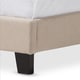 Baxton Studio Penelope Modern and Contemporary Beige or Grey Upholstered Twin Size Tufting Platform Bed - Thumbnail 9