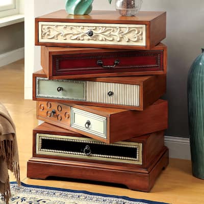 Furniture of America Styla Modern Swivel 5-drawer Chest