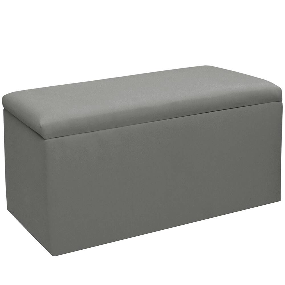 Skyline Furniture Kids Storage Bench in Duck Grey - 34"W X 19"D X 20"H