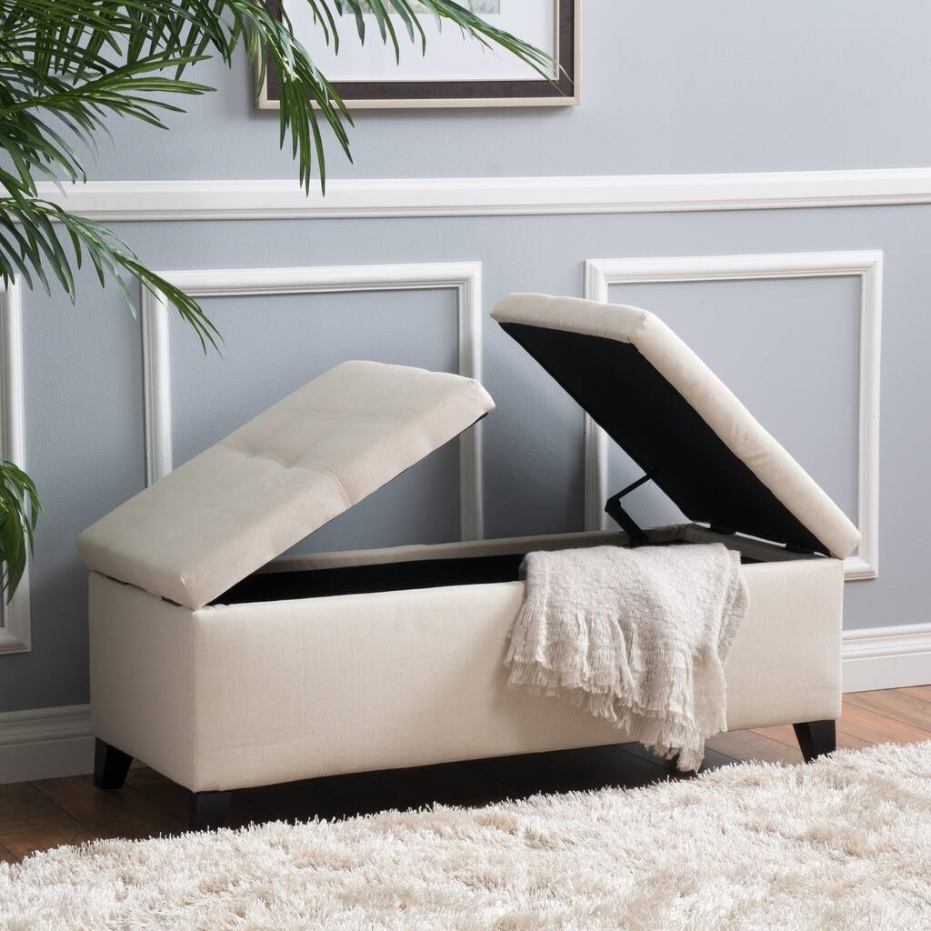 Alfred Fabric Small Storage Ottoman Bench by Christopher Knight Home