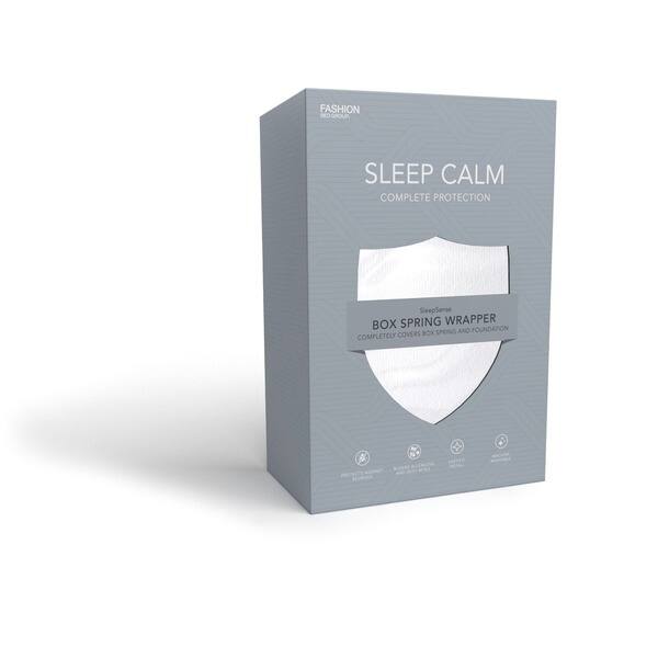 Leggett & Platt Sleep Calm Nonwoven Zippered Box Spring Encasement with Bed Bug Defense White