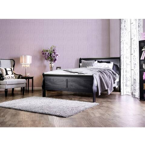 Furniture of America Devi Traditional Solid Wood Sleigh Bed