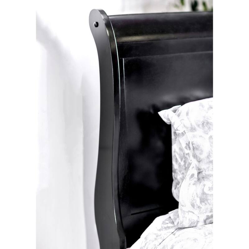 Furniture of America Mayday Traditional Solid Wood Sleigh Bed