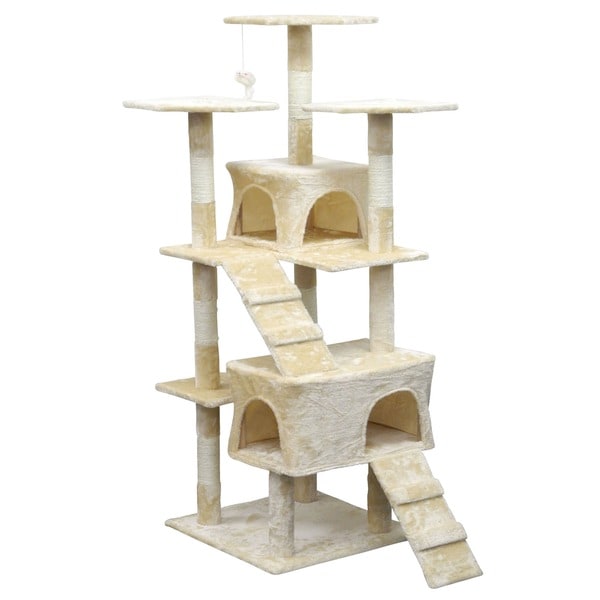 Homessity 63-inch Lightweight 2 Condo Cat Tree