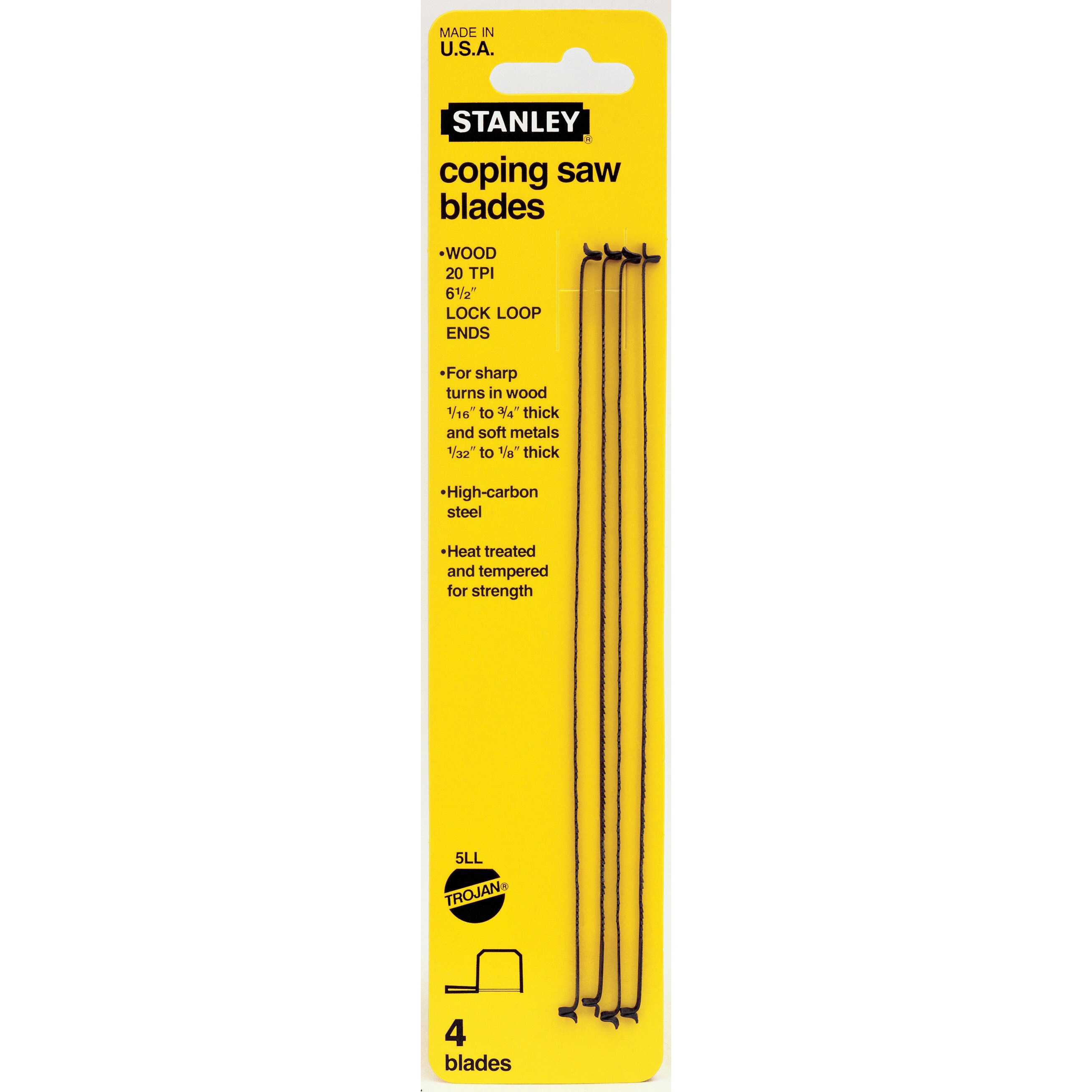 8 Stanley Coping Saw Blades 6-1//2/" long 15 TPI 2 paquets de 4 pièces NOUVEAU