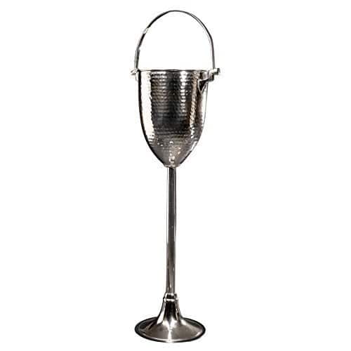 Nickel Finished Champagne Bucket and Wine Stand