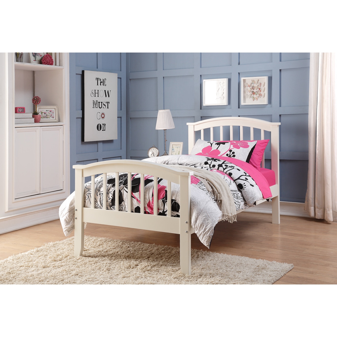 kids white bed frame