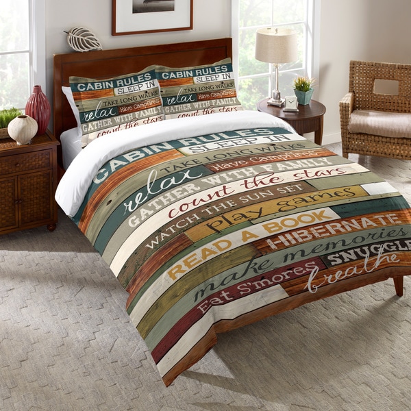 Laural Home Rules of the Cabin Comforter