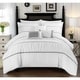 preview thumbnail 1 of 5, Silver Orchid Monroe White 10-piece Bed in a Bag with Sheet Set Queen