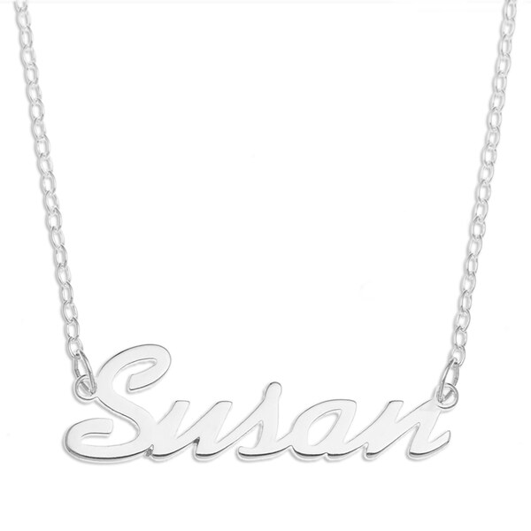 Sterling Silver Heart Name Necklace 22 Inches