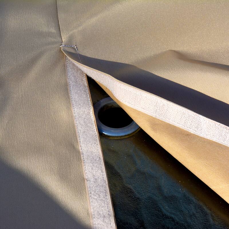 All-Weather Protective Cover for 54-in Round Table and Chairs with Umbrella Hole