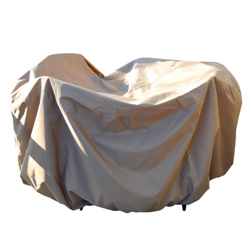 All-Weather Protective Cover for 54-in Round Table and Chairs with Umbrella Hole