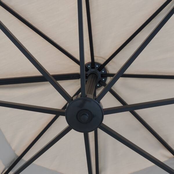 Shop Black Friday Deals On Victoria 13 Foot Octagon Cantilever Patio Umbrella In Sunbrella Acrylic Overstock 11582427